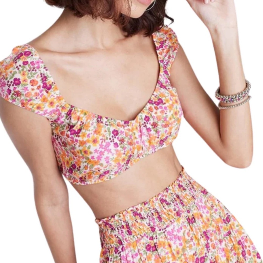 Wild Fable Floral Skirt Set - Pink and Orange